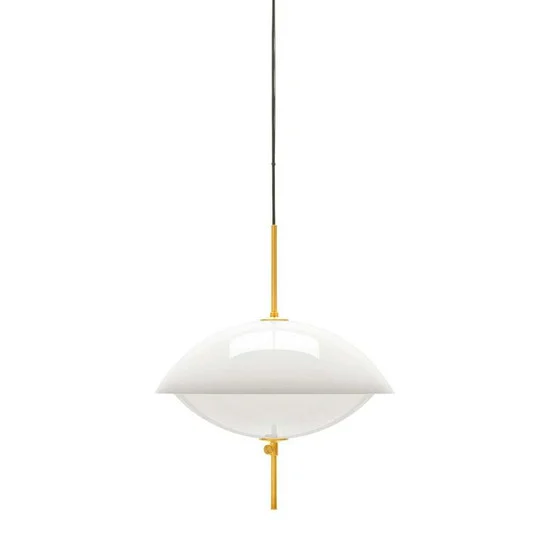 Clam Lámpara Colgante Ø550 Opal/Brass - Fritz Hansen