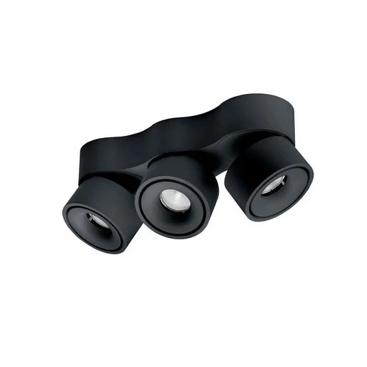 Lámpara LED de techo Easy Triple W3100 negra, 3 luces - Antidark