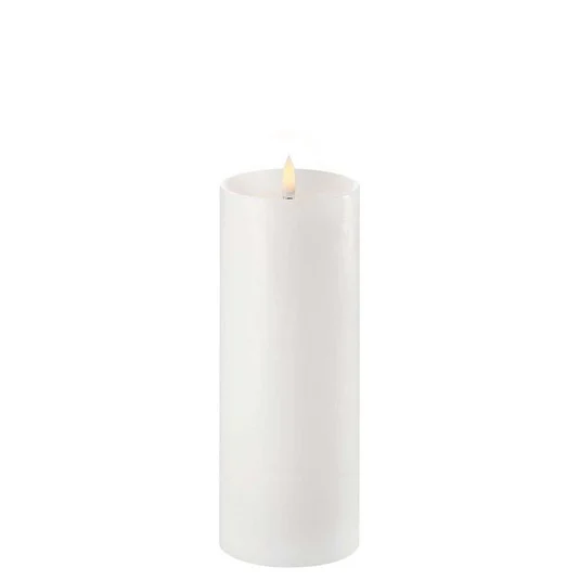 Vela LED con hombro 7,8 x 20 cm blanca - Uyuni Lighting