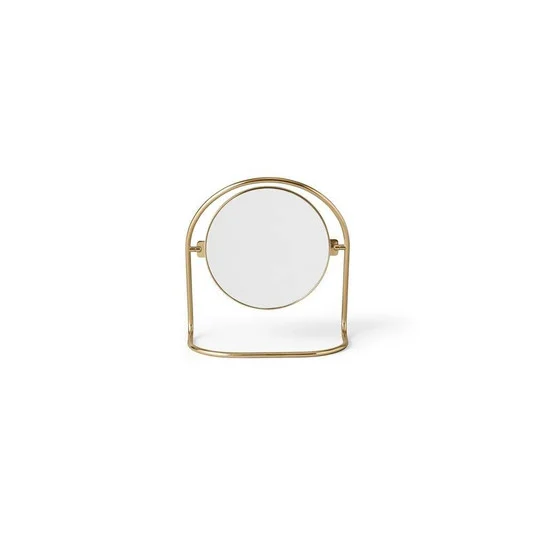 Espejo de mesa Nimbus, latón, altura 26 cm - Audo