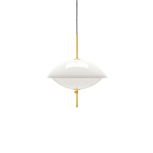 Clam Lámpara Colgante Ø440 Opal/Brass - Fritz Hansen