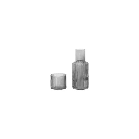 Ripple Set de Jarras Chicas Gris Ahumado - Ferm Living