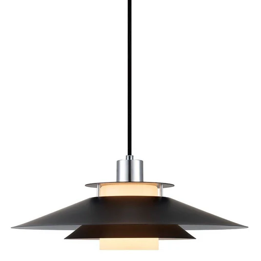 Rivoli Lámpara Colgante Ø40 Black/Chrome - Halo Design
