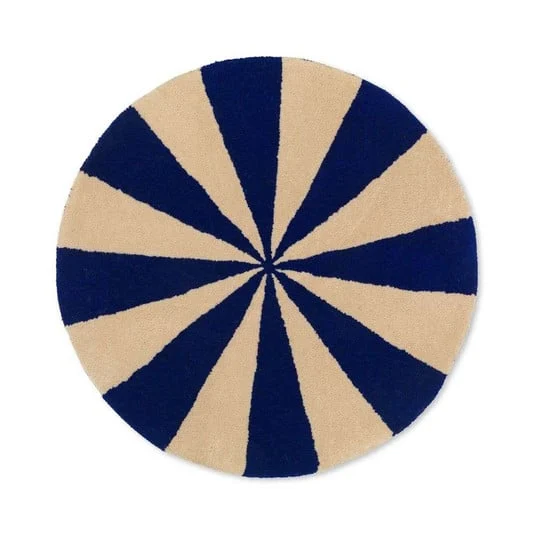 Alfombra Arch Tufted pequeña azul brillante/crema - ferm LIVING