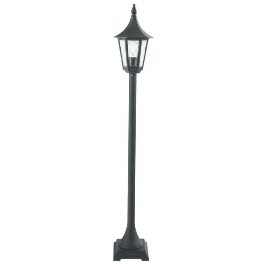 Rimini/Milano Lámpara Exterior tipo Farola con Anclaje para Hormigón Negro -