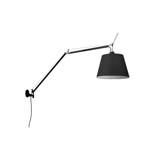 Tolomeo Mega Aplique de Pared con Regulador Ø360 Negro - Artemide