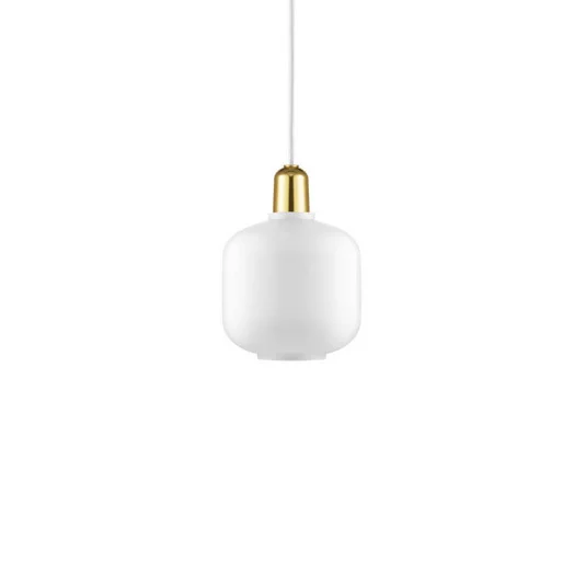 Amp Lámpara Colgante Chica Blanco/Latón - Normann Copenhagen