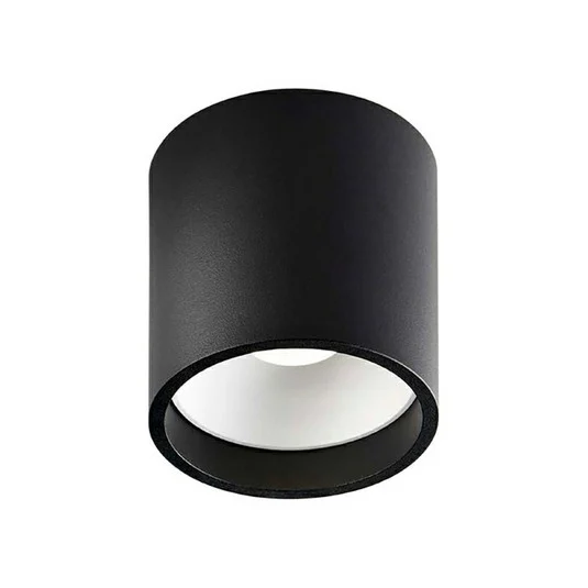 Lámpara de techo Solo 1 Round, negra, IP54, 8 cm - LIGHT-POINT