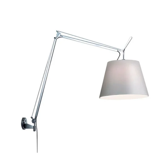 Tolomeo Mega Aplique de Pared con Regulador Ø360 Aluminio/Gris - Artemide
