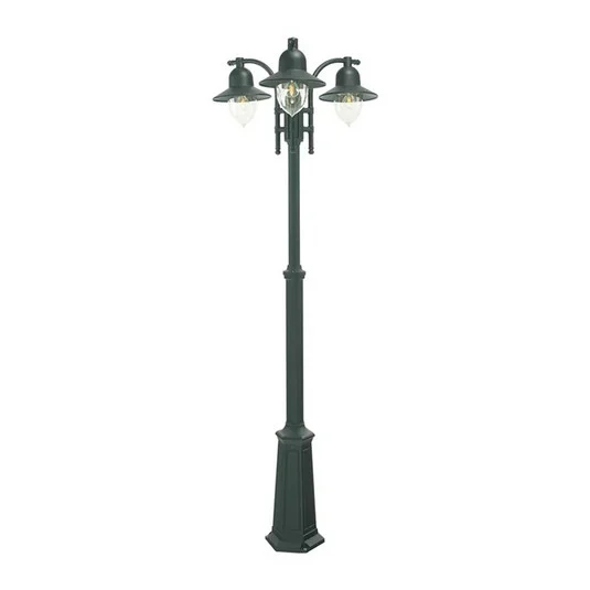 Como 3 Lámpara Exterior tipo Farola Triple Negro - Norlys