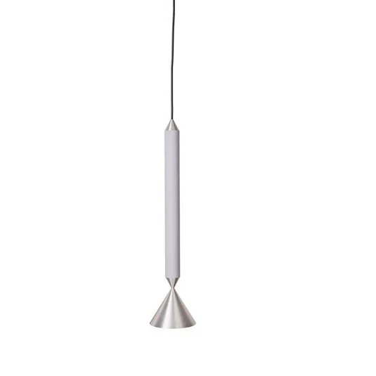 Lámpara colgante Apollo 39 Gris claro/Aluminio pulido - Pholc