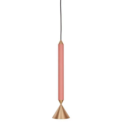Apollo 39 Lámpara Colgante Coral Pink/Polished Brass - Pholc