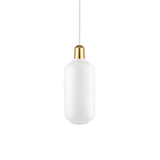Amp Lámpara Colgante Grande Blanco/Latón - Normann Copenhagen