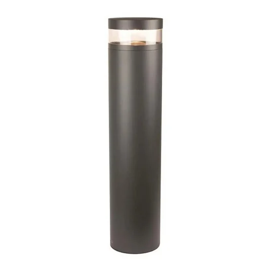 Bolardo luminoso LED Stavanger gris de 95 cm con soporte para suelo de
