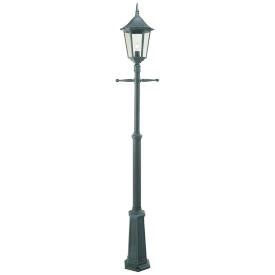 Modena 1 Lámpara Exterior tipo Farola con Anclaje para Hormigón Negro - Norly