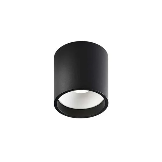 Lámpara de techo Solo 1 Round, negro/blanco, Ø 8 cm - LIGHT-POINT