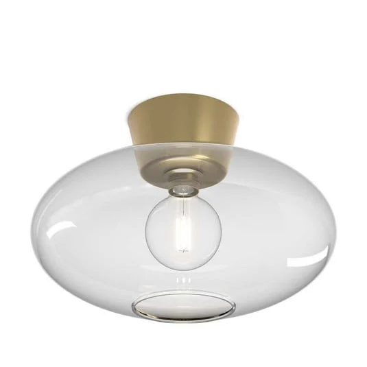 Bullo Lámpara de Techo XL Ø38 Brass/Clear - Belid