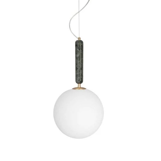 Lámpara colgante Torrano de Globen Lighting, verde, Ø 30 cm