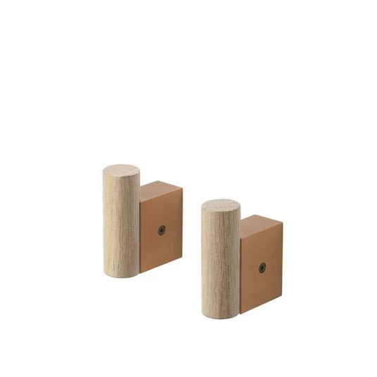 Attach Hook Set of 2 Oak/Burnt Naranja - Muuto