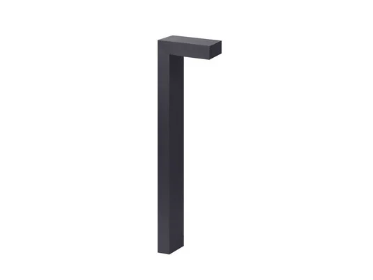Bolardo luminoso LED Asker de 85 cm, color grafito, con soporte para suelo de