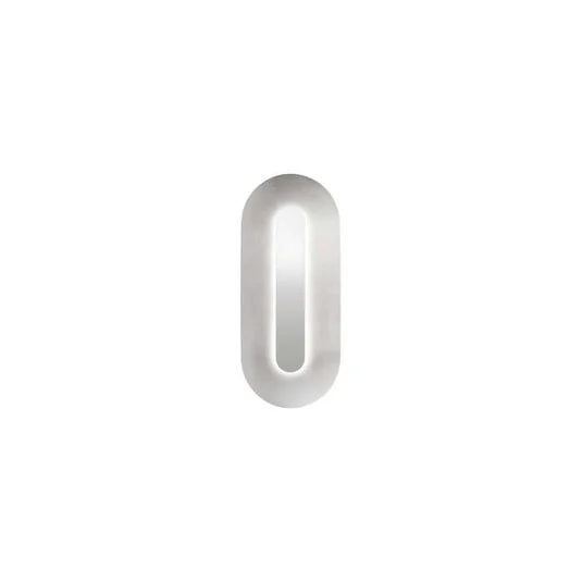 Aplique de pared LED Nuura Sasi, altura 65 cm, color plateado, metal
