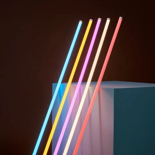 Bombilla tubular LED HAY Neon Tube, azul, PVC, longitud 1,5 m, con enchufe