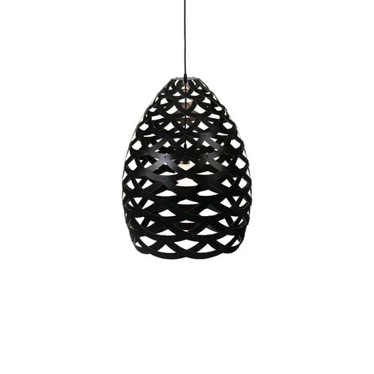 Tui Lámpara Colgante Ø68 Negro 2 por Dentro y Fuera - David Trubridge