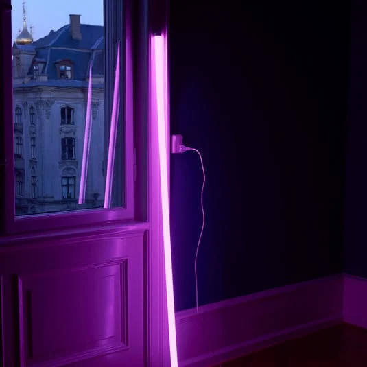 Bombilla tubular LED HAY Neon Tube, rosa, PVC, longitud 1,5 m, con enchufe