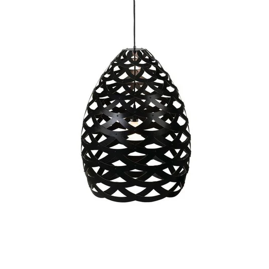 Tui Lámpara Colgante Ø95 Negro 2 por Dentro y Fuera - David Trubridge