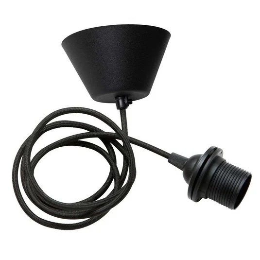 Kit de suspensión de 2 m, E27, negro - Watt & Veke
