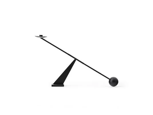 Portavelas Interconnect, negro, altura 42 cm - Audo