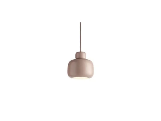 Lámpara colgante Stone pequeña, rosa, metal, Ø 16 cm - Woud