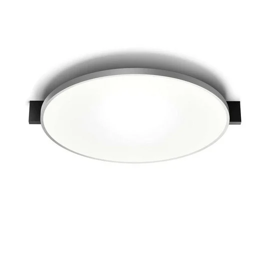 Lámpara de techo Inlay Round C3, negro/plata - Light-Point