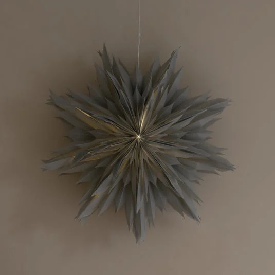 Oslo Estrella de papel, gris, Ø 60 cm, papel - Watt & Veke