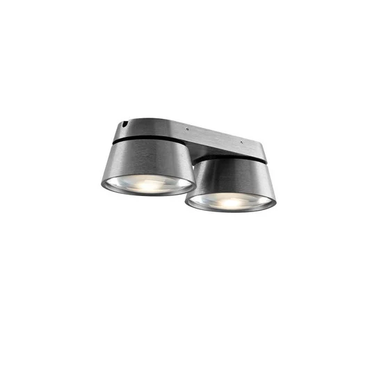 Foco LED Vantage 2, titanio, 2 luces, orientable - Light-Point