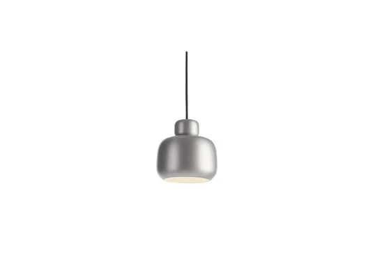 Lámpara colgante Stone pequeña, plateada, metal, Ø 16 cm - Woud