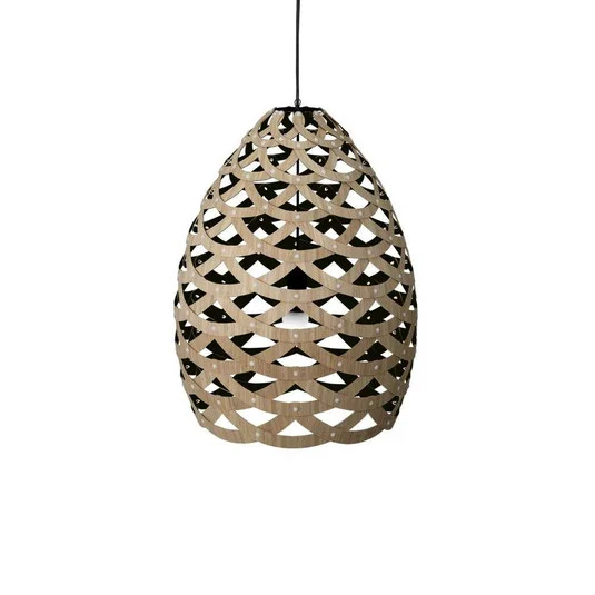 Tui Lámpara Colgante Ø95 Negro 1 por Dentro - David Trubridge
