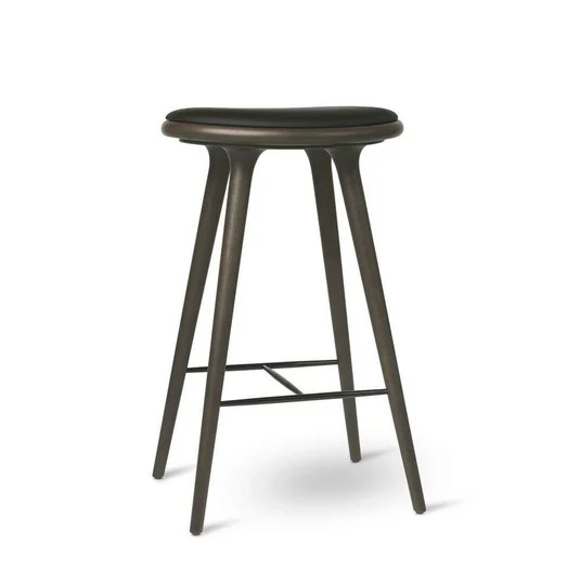 High Taburete de bar H74 Sirka Grey Stained Beech - Mater