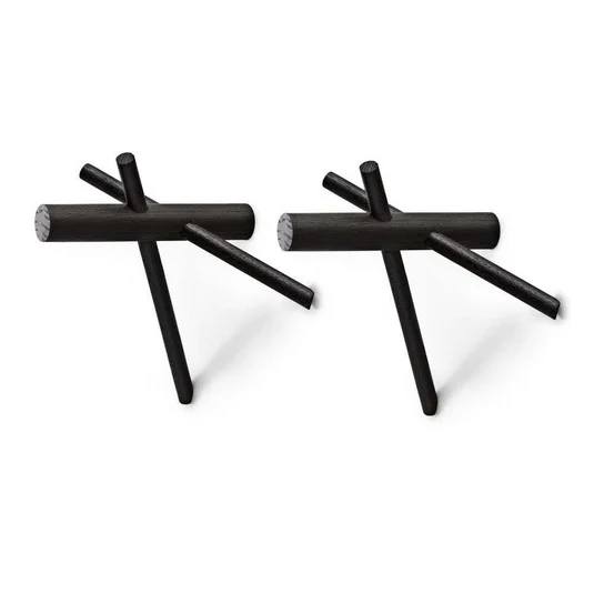 Sticks Colgador de Pared 2 pcs. Black - Normann Copenhagen