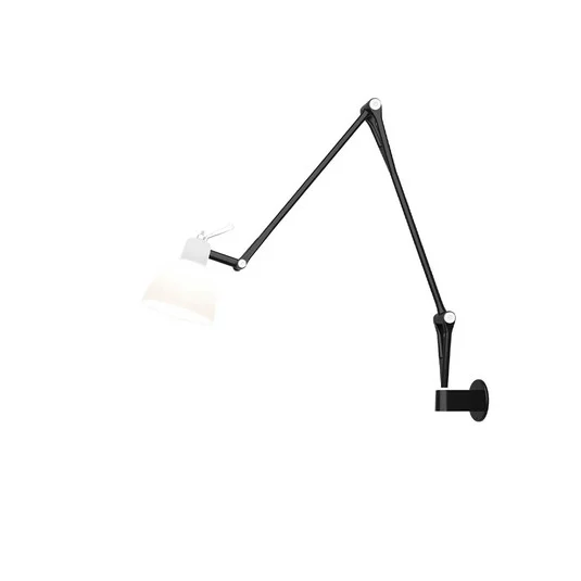 Luxy W2 Aplique de Pared Negro/Blanco Lustroso- Rotaliana