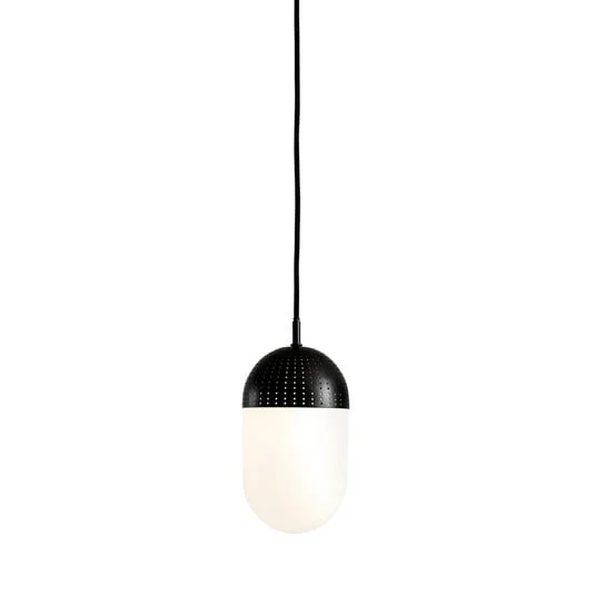 Dot Lámpara Colgante L Negro/ Opal - Woud