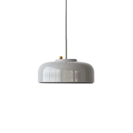 Lámpara colgante Podgy, gris/amarillo, Ø 42 cm