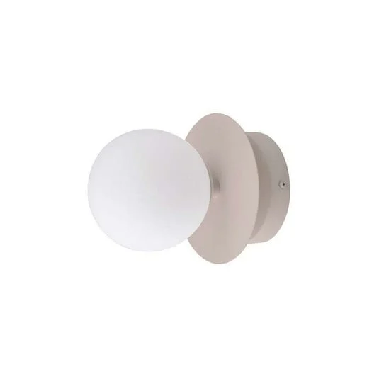 Aplique de pared Globen Lighting ART DECO, beige/blanco Ø 16 cm IP44