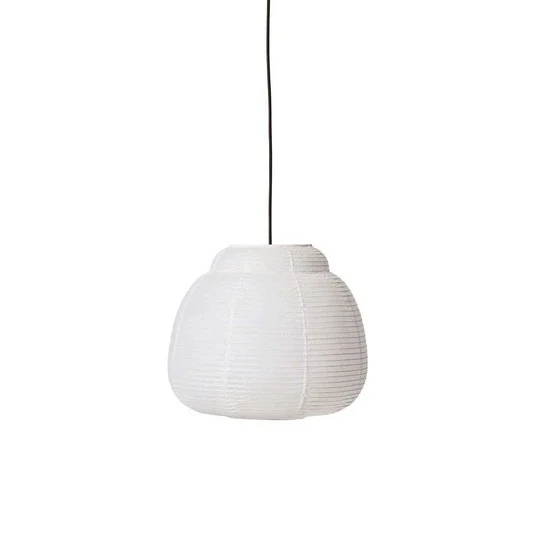 Papier Single Lámpara Colgante Ø40 White - Made By Hand