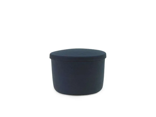 Hide Storage Puf Small Steel Blue - Normann Copenhagen