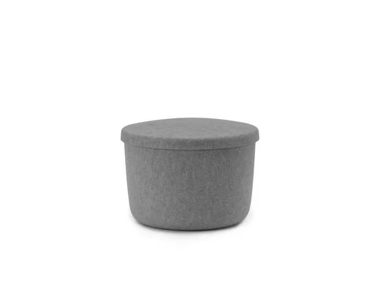 Hide Storage Puf Small Grey - Normann Copenhagen
