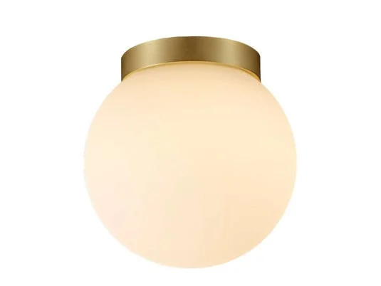 Lámpara LED de techo Palla Mini C90 IP44, latón/ópalo - Antidark