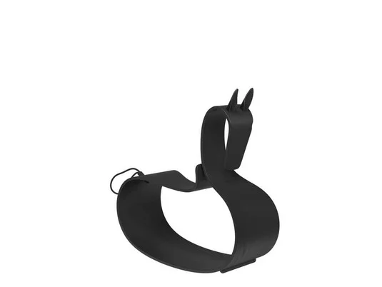 Rocking Horse, balancín de terciopelo negro - FRITZ HANSEN