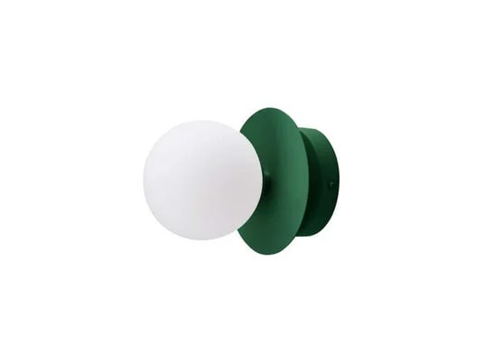Aplique de pared Globen Lighting ART DECO, verde/blanco, Ø 16 cm, IP44