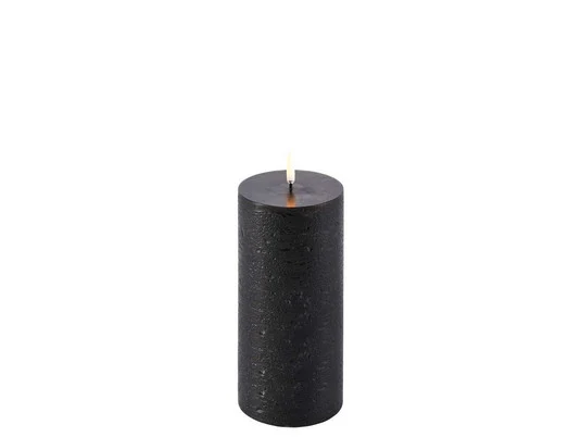 Vela cilíndrica LED 7,8 x 15,2 cm rústica negra - Uyuni Lighting